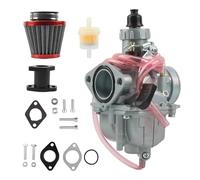 Carburador Motor Kit De Carburador Motocicleta VM22 26mm Para Mikuni Para Lifan YX Para Zongshen Para XR50 Para CRF70 KLX Pit Dirt Bike Motocross(Rojo)