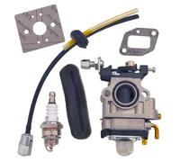 Carburador para desbrozadora de explosión | 42-62 cc | orificio Ø15 mm | montaje de dos | juntas | bujía de encendido | tubo con filtro para bencian | filtro de aire | pieza de repuesto
