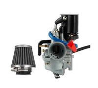 Carburador para Jog JOG50 JOG90 1E40QMB 1PE40QMB 1E50QMG 19 Mm Carburador para E-Ton con Filtro De Aire 2 Tiempos 50 CC 90 CC Scooter Ciclomotor(Silver Set)