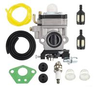 Carburador para motosierra de 2 cepillos de 15 mm para cortasetos | Conjunto de carburador de repuesto de metal para piezas de equipos eléctricos de jardín al aire libre