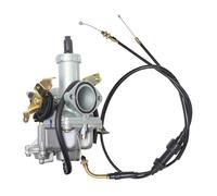 Carburador PZ30 de 30 mm con bomba de aceleración y estrangulador, compatible con ATV, motos de y cuatriciclos de 200 cc y 250 cc. Kit de doble acelerador (PZ30B-B).(Pz30b-a-cable)