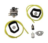 Carburador recortador de gas para Hyper Tough HY26SST de 26 cc, compatible con modelos Black Max BM25CSAC BM25SSAC de 25 cc, pieza de repuesto con líneas de combustible y bombillas