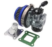 Carburador Repuesto Carburador De 19mm Con Filtro Aire Del Colector Admisión Para Bicicleta Bolsillo Dirt Quad 2 Tiempos, 49cc, 66cc, 70cc, 80cc