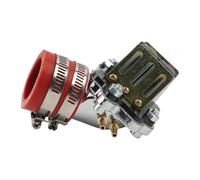 Carburador Válvula de Lengüeta Colector de admisión de carburador de motocicleta compatible con Yamaha JOG 50 90 3KJ 1E40QMB 4DM, scooter de 50 cc, 70 cc y 90 cc.(Red)
