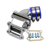 Carburador Válvula de Lengüeta Tubo de colector de admisión compatible con DIO50, AF17, AF18, AF27 y AF28. Compatible con carburador de motocicleta de 2 tiempos Honda 100, 50 cc(Blue)