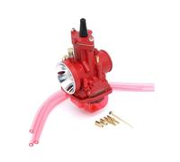 Carburadores para para OKO 2T 4T PWK 21 24 26 28 30 32 34mm Carburador De Motocicleta Negro Carburador De Carreras Motor Carburador(26mm Red)