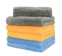 CARCAREZ Toallas de Microfibra para Coches, Toalla de Secado de Coche con paño de Microfibra de Felpa sin Bordes (Multicolor)