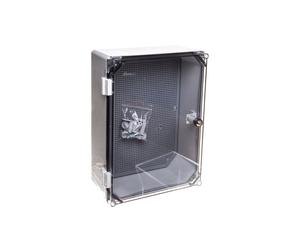 Carcasa 400x300x166mm IP65 con placa de montaje UNIbox 43.11