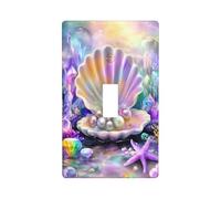 Carcasa abierta con perlas, cubierta decorativa para interruptor de luz, 1 banda, placa de pared para cocina, granja, dormitorio, baño, decoración artística