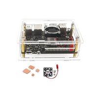 Carcasa AcríLica para Placa de Desarrollo VisionFive 2, Caja de Placa de Desarrollo, Carcasa Transparente con Ventilador de RefrigeracióN, Kit de