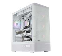 Abysm Gaming Caja ATX Danube SAVA H500 II Air White con Cristal Lateral Templado, Panel de Rejilla, Siete Slots de Expansión y 4 Ventiladores de 120 mm ARGB Preinstalados