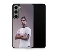 Carcasa compatible con Samsung Galaxy S25 FE - Cristiano Ronaldo - Intensidad del partido - Sublimación HD - Silicona Negro - Carcasa de Locura