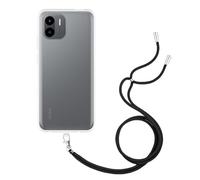 Carcasa con cordón compatible con Xiaomi Redmi A1 / Redmi A2 - Collar ajustable teléfono funda - transparente