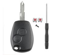 Carcasa con llave de 2 botones, carcasa compatible con Renaul-t Clio 3, Kangoo 2, Modus, Master 3, Trafic 3, Twingo 2, Carcasa de llave Plip Car Utilitaire Mando (NE72 Hoja)