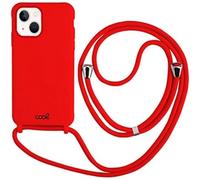 Carcasa Cool para iPhone 13 Mini Cordón Liso Rojo