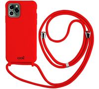 Cool Funda Cordón Liso Rojo para iPhone 14 Pro