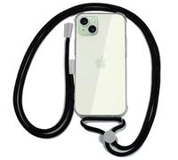 FUNDA COOL IPHONE 15 PLUS TRANSPARENTE NEGRO