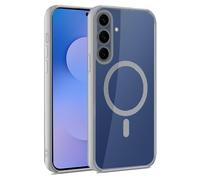 Cool Funda Magnética Transparente con Borde Plata para Galaxy S25 FE