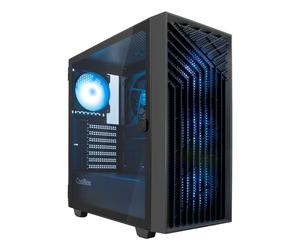Carcasa Coolbox GA300 Gridline ARGB Black con 5 ventiladores y cristal templado