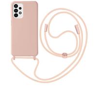Carcasa Cordón para Samsung A23 5G / M23 5G Semi rígida con Collar 80cm Rosa