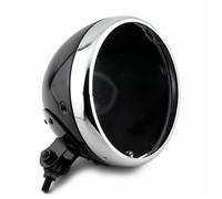 Carcasa cromada para faros delanteros de motocicleta 7" para Softail, Heritage y Fat Boy (1986-2019) Protector de faro delantero(Gloss Black Chrome)