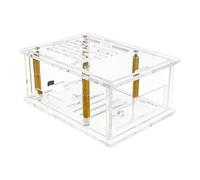 Carcasa de acrílico con ventilación de flujo de aire y acceso GPIO fácil instalación a la placa base de fácil instalación cubierta antipolvo