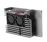 Carcasa de Aleación de Aluminio Caja Protectora Kit de Carcasa de Enfriamiento, Equipado con Ventiladores Dobles Buena Disipación de Calor Adecuadas para Placa Base 4b