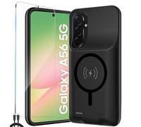 Carcasa de alimentación para Galaxy A36/A56, funda de banco de energía, cargador recargable de batería 10000 mAh, con funda de teléfono de carga de batería externa inalámbrica magnética