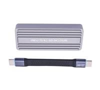 Carcasa de aluminio NVMe HDDs Reader 20Gbps USB C 3.2 Gen2x2 Interfaces para tamaño 2242/2280 y pantalla LED Carcasa de aleación de aluminio
