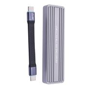 Carcasa de aluminio NVMe HDDs Reader 20Gbps USB C 3.2 Gen2x2 Interfaces para tamaño 2242/2280 y pantalla LED Carcasa de aleación de aluminio
