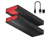 Carcasa de aluminio NVMe Satas HDDs con dos protocolos tipo C USB 3.2 2Gen 10Gbps PCIE M B+M Key para 2230 2242 2260 2280