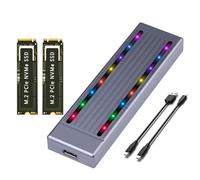 Carcasa de aluminio NVME SSD USB 3.2 Gen2 10Gbps PCIE MKey Tamaño 2230 2242 2260 2280 Disco SSD