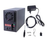 Carcasa de aluminio para disco duro de 2 bahías de 3.5 pulgadas, USB 3.1 con ventilador HDD