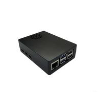 Carcasa de aluminio para Raspberry Pi 5, enfriador activo incluido, carcasa protectora robusta para configuración de juegos retro, color negro, 92 x 66 x 28 mm (ventilador con ventilador)