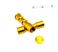 Carcasa de aluminio para rueda de caída de agua y carrete giratorio con soporte de rodamiento integrado (2 unidades, dorado)