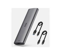 Carcasa de aluminio para SSD M.2 a USB, sin herramientas, USB 3.2 Gen 2 de 10 Gbit/s, compatible con SSD NVMe y SATA, llave M y B+M