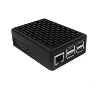 Carcasa de aluminio sin ventilador para Raspberry Pi 5 que combina construcción de aleación con almohadillas térmicas y pilares de metal para una refrigeración pasiva constante (funda protectora)