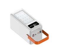 Carcasa de Batería 18650 de 35 Ranuras con Linterna LED para Aventuras Al Aire Libre Cargador USB PD QC3.0 de 22,5 W (Sin Batería)