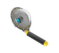 Carcasa de buceo con puerto de cúpula con lente hemisférica para cámaras Action 5/4/3, cuerda de muñeca, sistemas de liberación rápida, puerto de cúpula