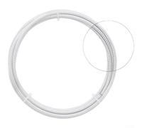 Carcasa de cable de bicicleta de 3 metros para sistemas de freno y desviador compatible con bicicletas de carretera MTB y plegables para cable trenzado (velocidad variable, plateado-blanco)