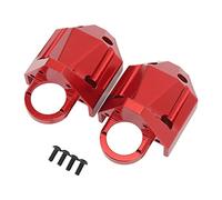Carcasa de caja de cambios de eje trasero RC, aleación de aluminio, fuerte, fácil instalación, carcasa de caja de cambios de eje RC para TRAXXAS 1/7 UDR (Rojo)