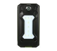 Carcasa de cargador de panel solar, dispositivo de carga ligero para exteriores, funda de panel solar de brújula integrada para senderismo, carcasa de camping con luz LED, carcasa de cargador solar