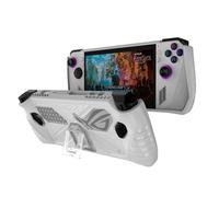 Carcasa de consola de TPU suave anticaídas con soporte para Rog Ally (blanca)