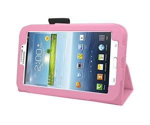 carcasa de cuero Samrick Ejecutivo de la aleta con el soporte exclusivo de visión, protector de pantalla, paño de limpieza y un punzón para alta capacidad Samsung Galaxy Tab 7.0 P3200 P3210 3 - P3200 y P3210 Galaxy Tab Padres ASIN 3 (7,0) Rose - canastilla Rose