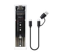 Carcasa de disco sólido externo transparente USB 3.1 tipo C de 10 Gbps, estructura abierta de velocidad para unidades sólidas NVMe, carcasa de interfaces M