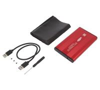 Carcasa de discos duros 51860: 2,5" PnP SATA III, USB 3.0 aluminio rojo QOLTEC