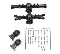 Carcasa de eje delantero trasero, eje de transmisión delantero de aleación de aluminio, carcasa de eje delantero 1/24 para Axial SCX24 1/24 RC modelo de coche (negro)
