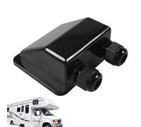 Carcasa de entrada de cable solar doble ABS, placa de entrada de cable resistente a la intemperie para todo tipo de cables. Instalación de proyectos solares en autocaravanas, caravanas, barcos