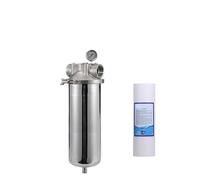 Carcasa de filtro de prefiltro Jumbo de 20 * 4,5 pulgadas, carcasa de filtro de acero inoxidable for cartucho de filtro, puerto de drenaje, filtro de sedimentos de agua(20Jumbo DN40 with PP)