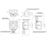 Carcasa de la luz trasera 806 W108 WAŚ